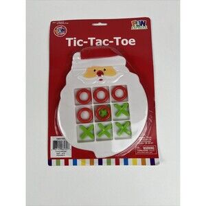 Tic Tac Toe Christmas Santa Game - 10 Piece Game - Great Stocking Stuffer